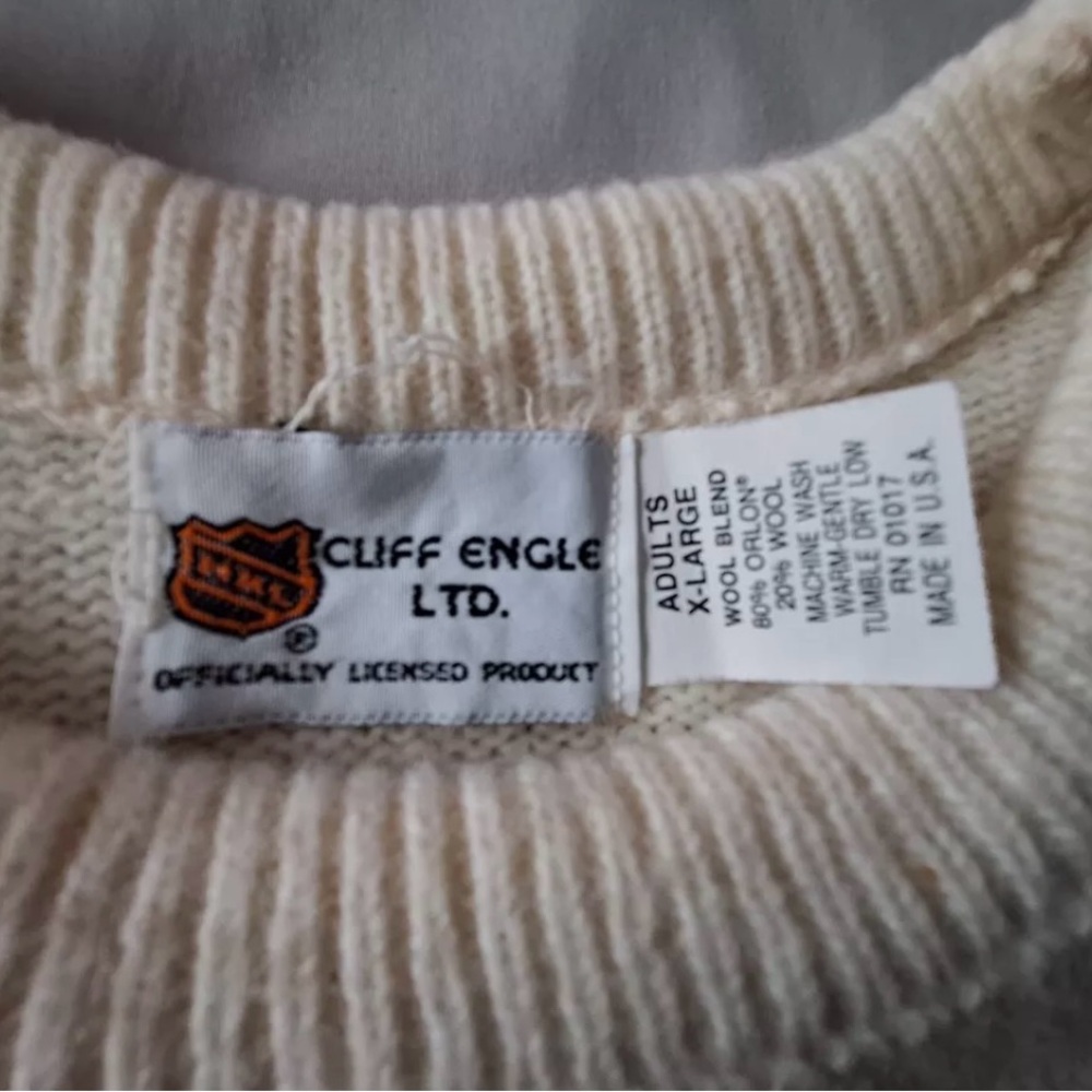 VINTAGE RARE Minnesota North Stars CCM Sweater by CLIFF ENGLE NHL Dallas XL/L - Picture 3 of 4